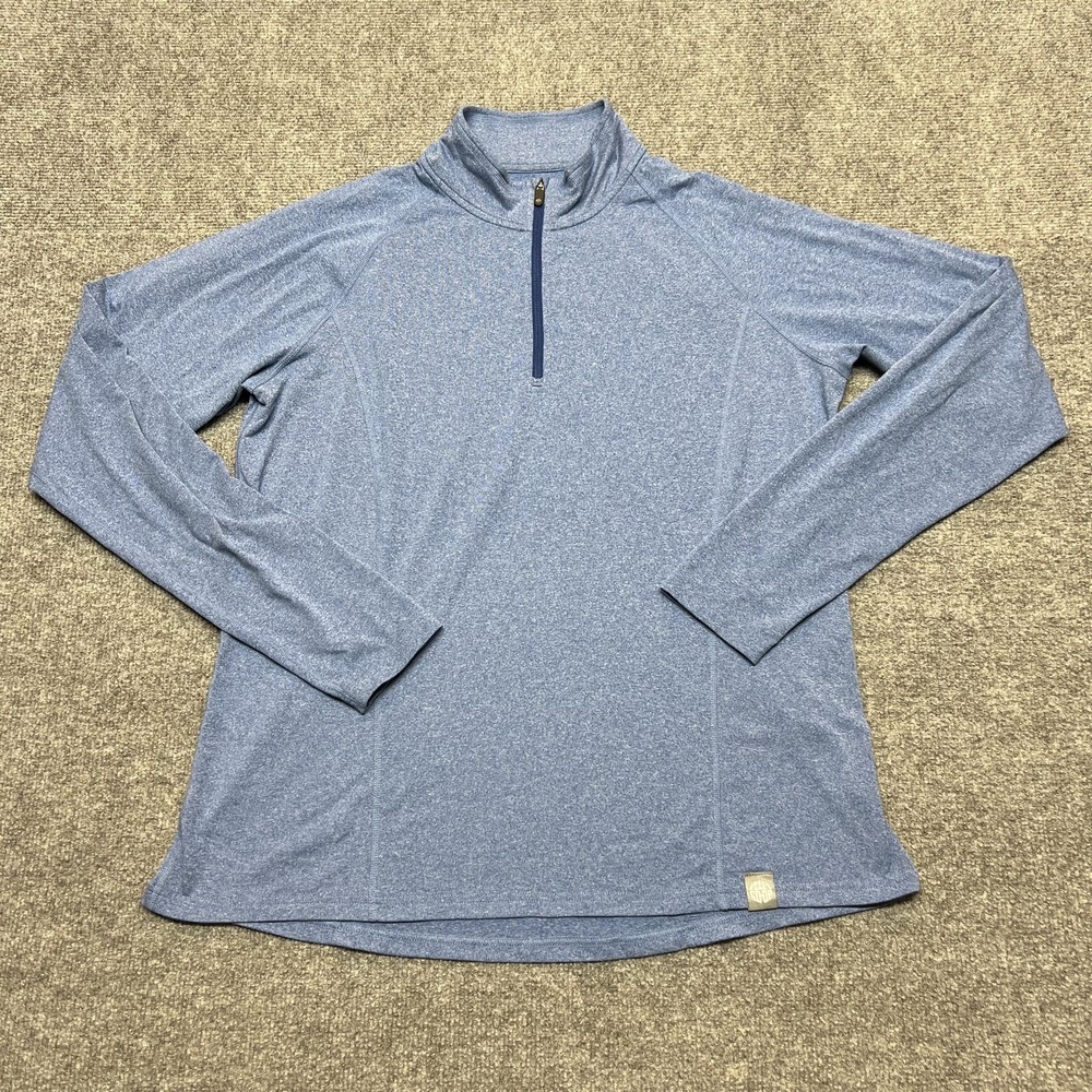REI Co-op Pullover Womens XL Blue 1/4 Zip Long Sleeve Hiking Athletic Shirt Top